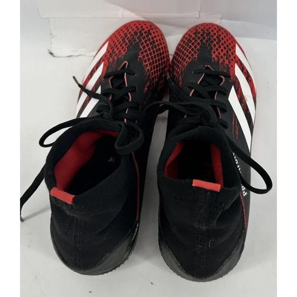 Adidas Predator 20.3 Firm Ground Soccer Cleats Black With Red Men's Size 5.5